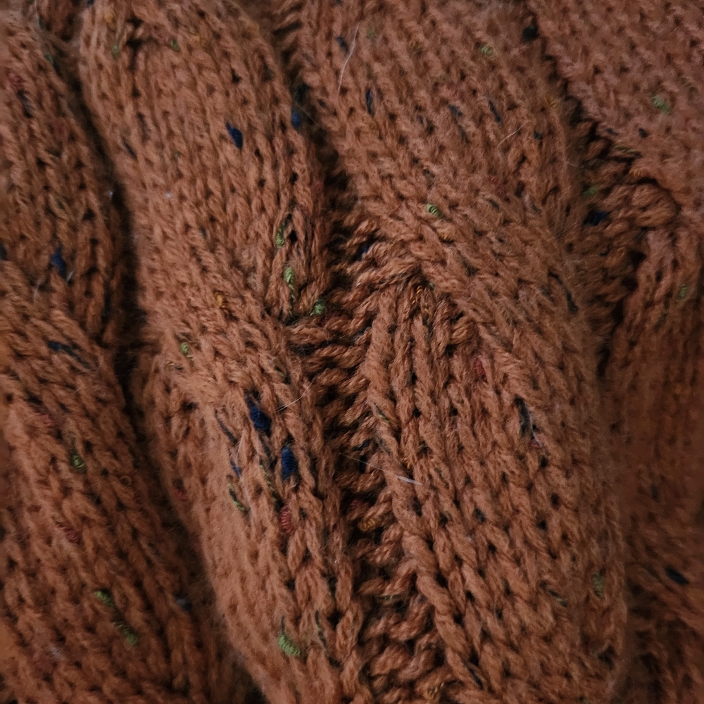 C.C. Cozy Burnt Orange Knit Infinity Scarf and Hat Set - Picture 6 of 6